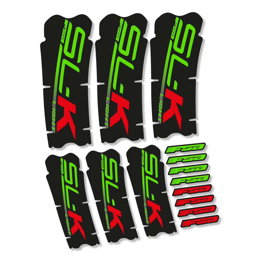 Stickers FSA SLK Light compatibles - Autocollants pédalier vélo