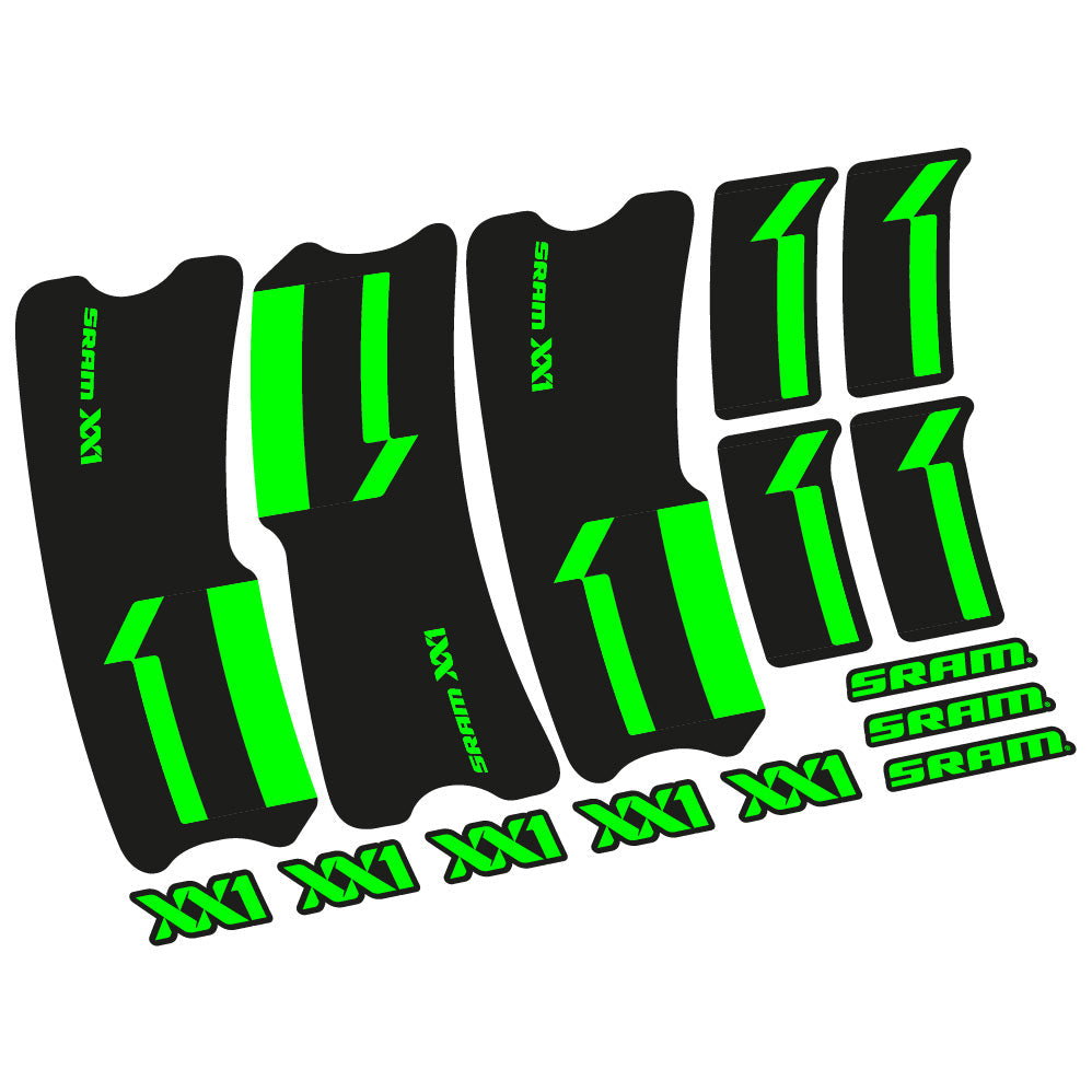 Stickers SRAM XX1 2013 compatibles Autocollants pédalier