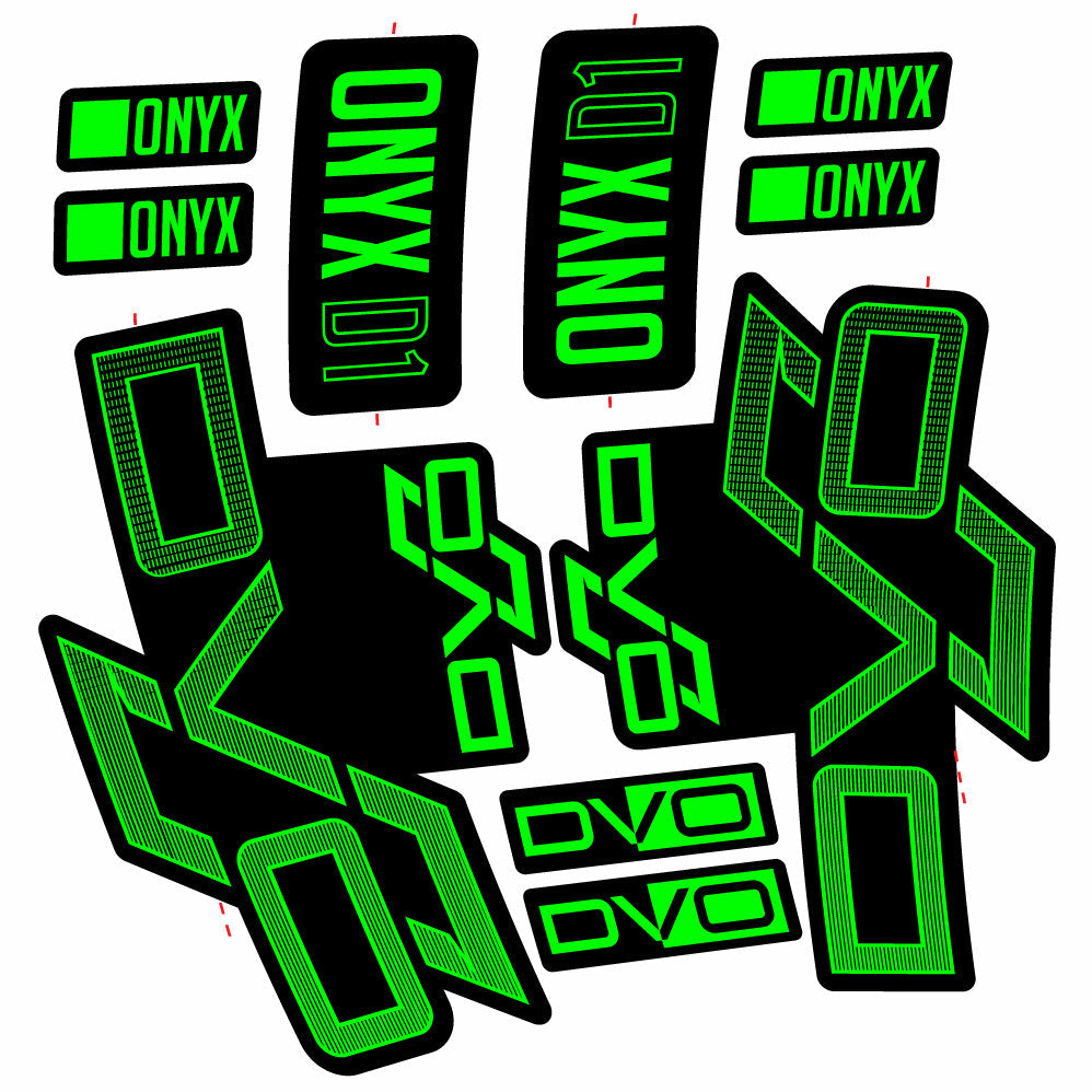 Stickers DVO Onyx D1 compatibles Autocollants fourche 29"