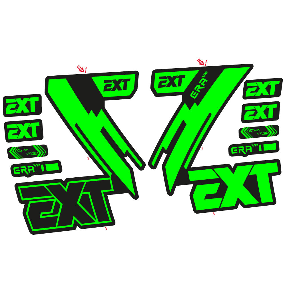 Stickers EXT Era V2 compatibles Autocollants fourche 29"