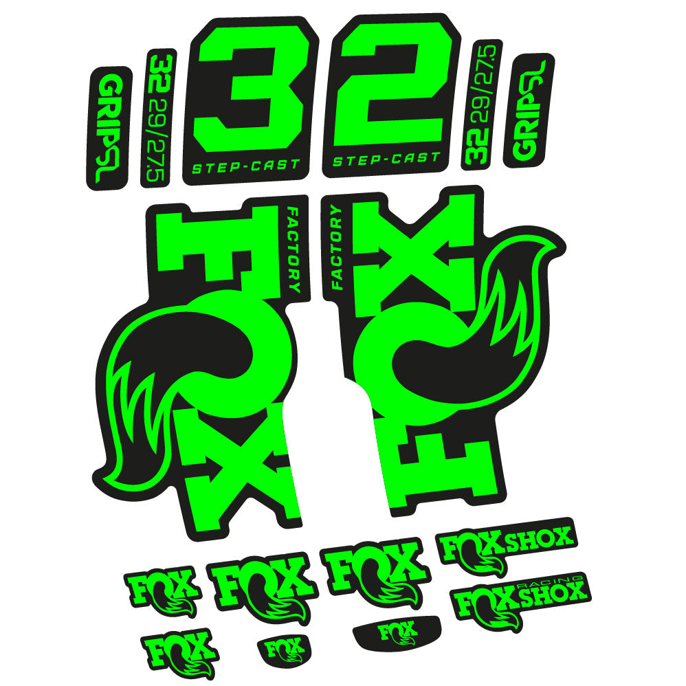 Stickers Fox 32 Factory SC 2025 compatibles Autocollants fourche 29"