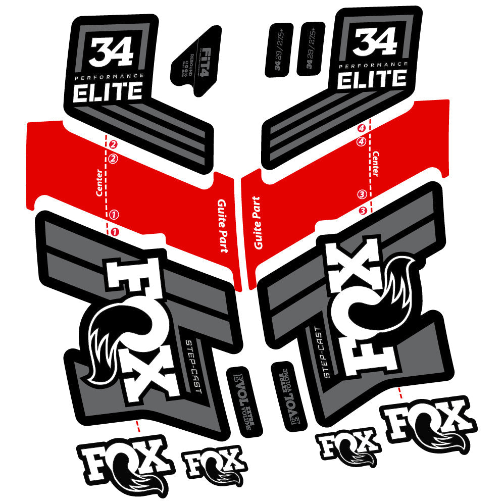 Stickers Fox 34 Performance Elite 201920 compatibles Autocollants fourche VTT 20"