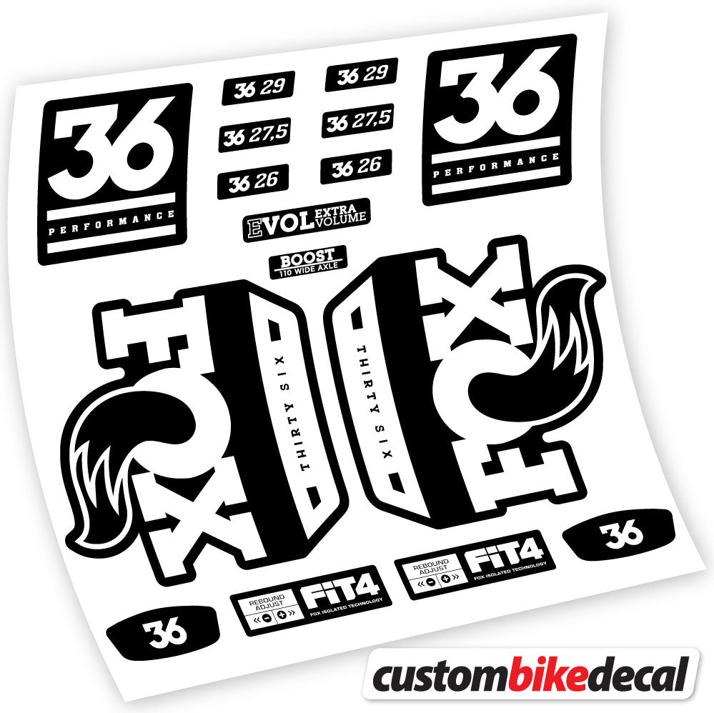 Stickers Vinyl with Fox 36 Performance 2018 2020 Durable Custom Stickers Autocollants fourche VTT