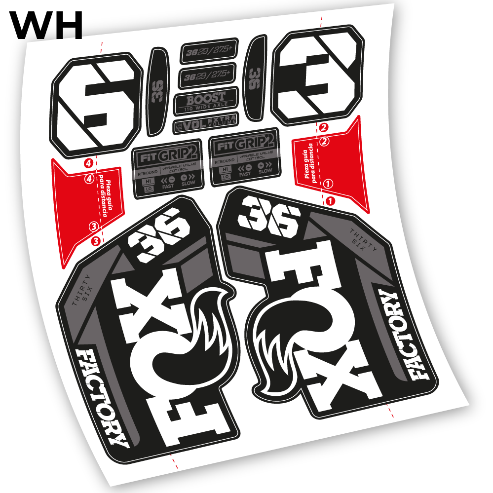 Stickers Fox 36 20212023 compatibles Autocollants fourche VTT