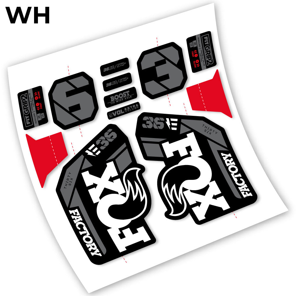Stickers Fox 36 E Factory 29” MTB compatibles Autocollants fourche VTT 29"