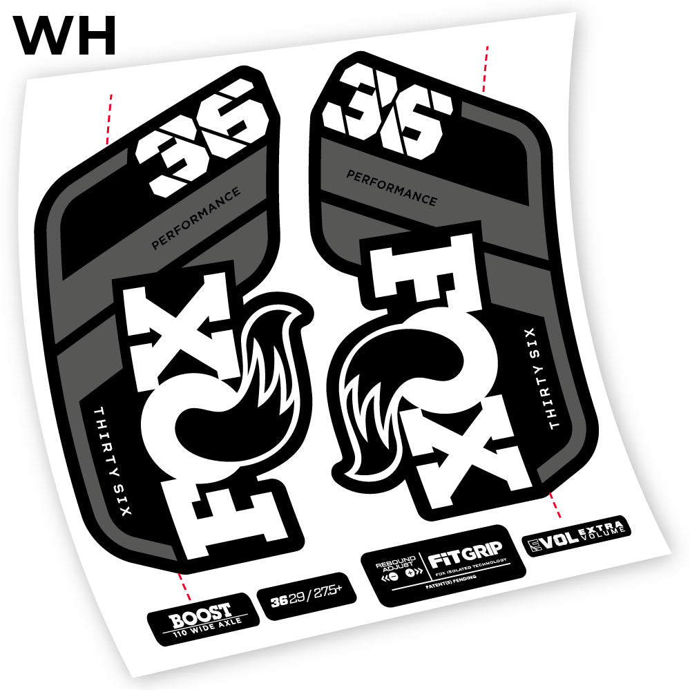 Stickers Fox 36 Performance 2021 compatibles Autocollants fourche VTT