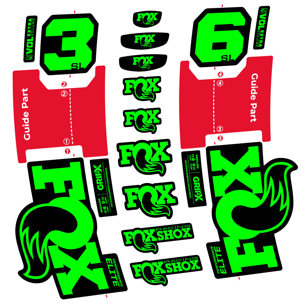 Stickers Fox 36 SL Performance Elite compatibles - Autocollants fourche VTT