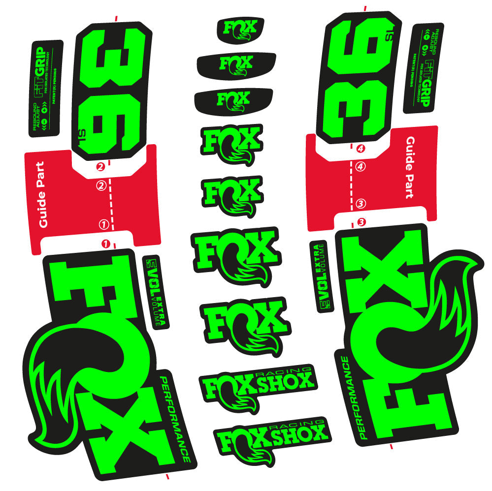 Stickers Fox 36 SL Performance compatibles - Autocollants fourche VTT
