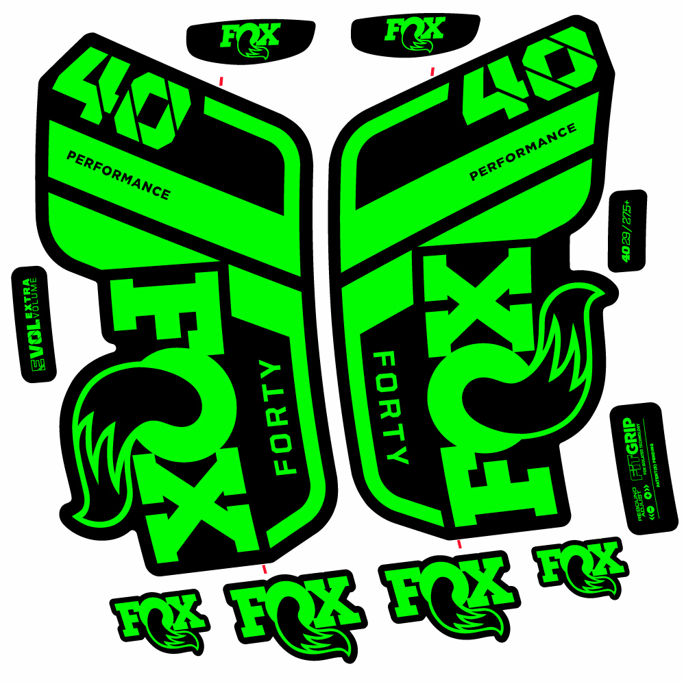 Stickers Fox 40 Performance 2021 compatibles Autocollants fourche 29"