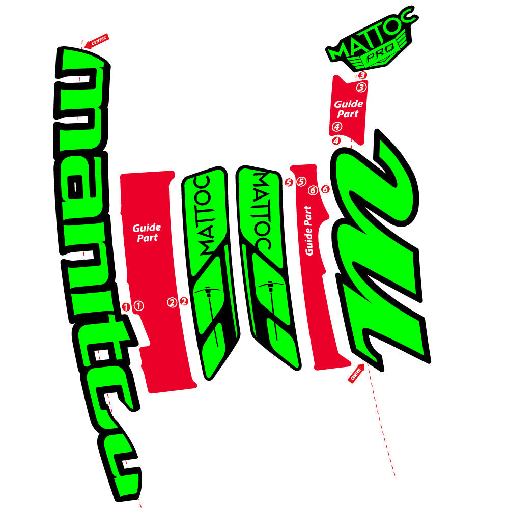 Stickers Manitou Mattoc Pro 2015 compatibles Autocollants fourche VTT 29"