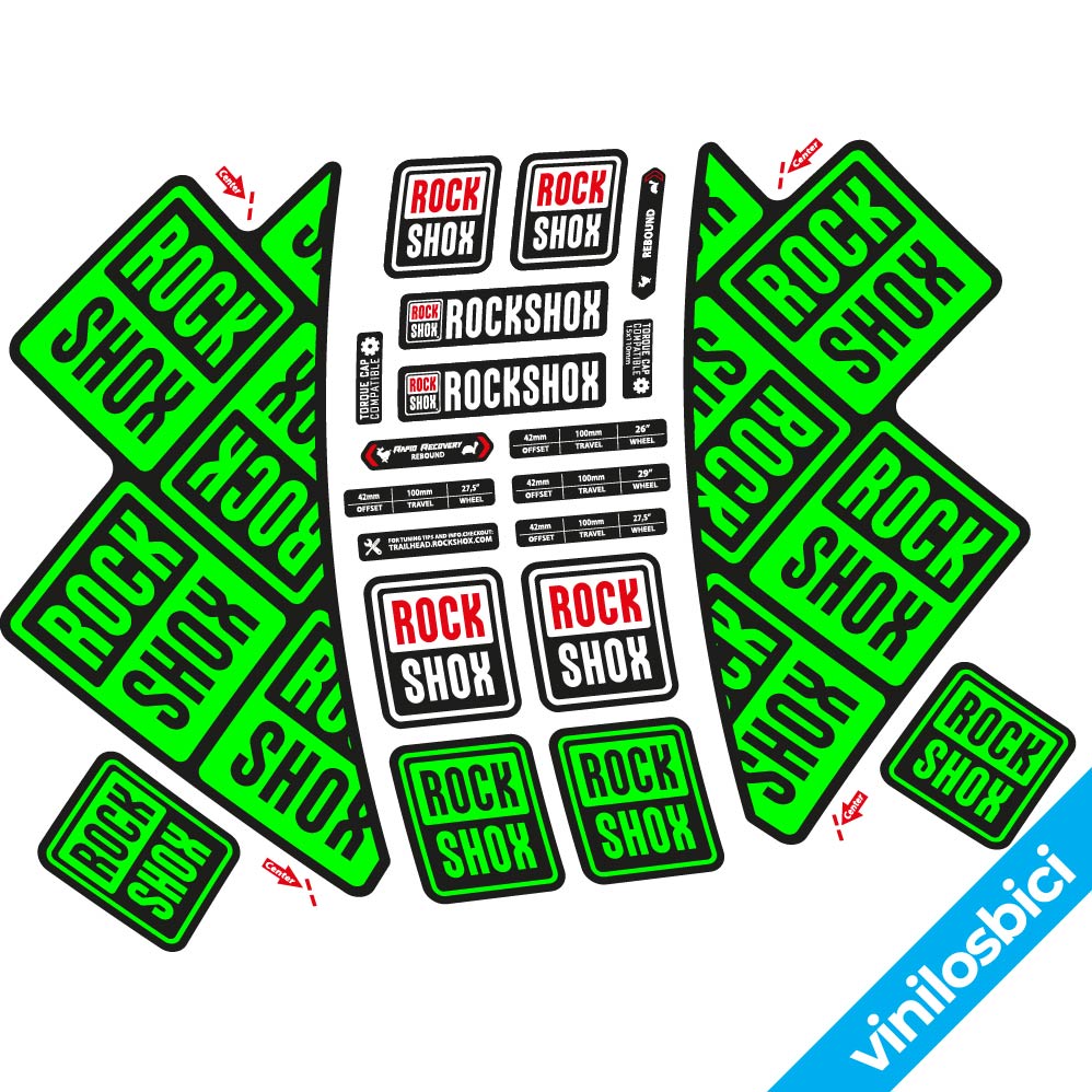 Stickers Rock Shox Nino Shurter Cape Epic compatibles Autocollants fourche VTT