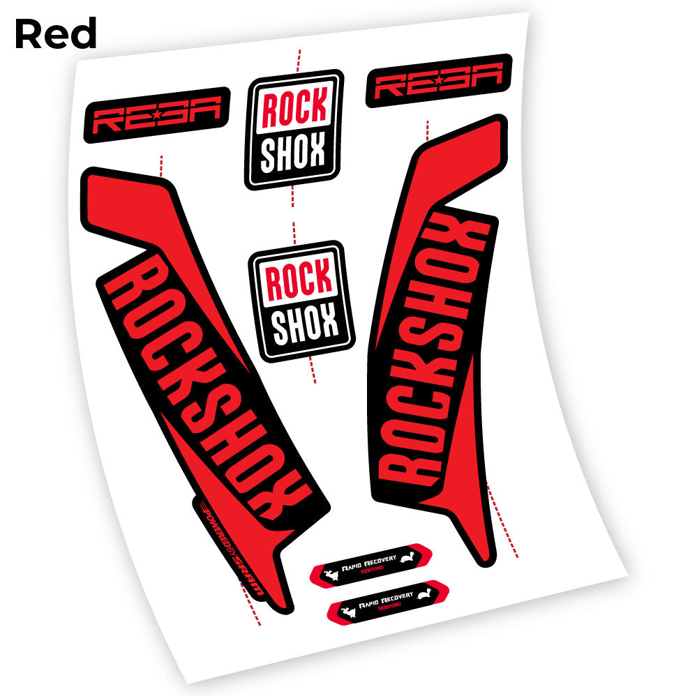 Stickers Rock Shox Reba 2016 compatibles Autocollants fourche VTT