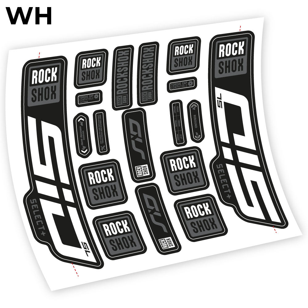 Stickers Rock Shox Sid Select SL 2021 compatibles Autocollants fourche VTT