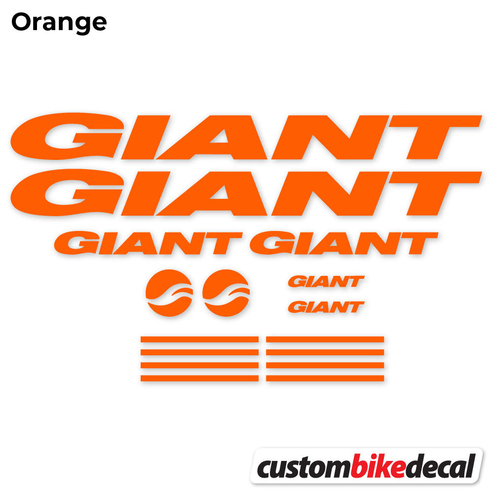 Orange decal for GIANT frame – bike sticker vinyl