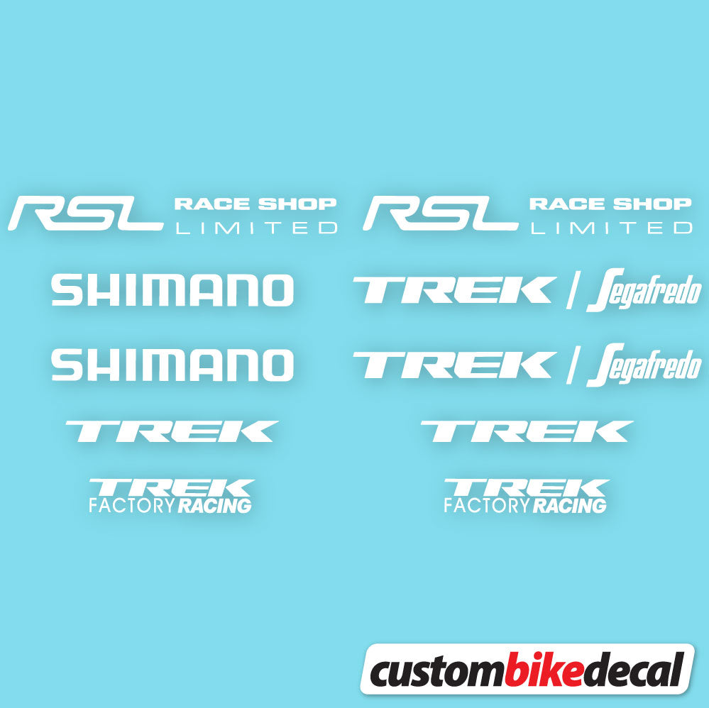 White decal for Trek Segafredo Square frame – bike sticker vinyl