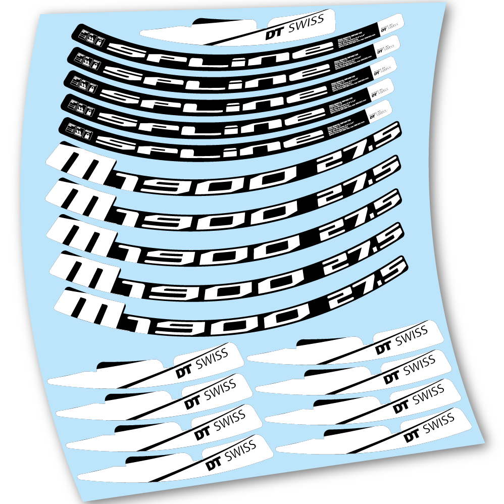 Stickers DT Swiss M1900 2017 compatibles Autocollants roues