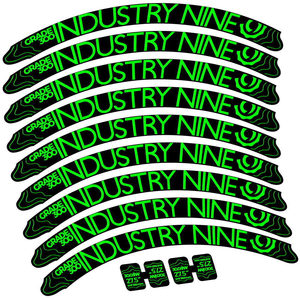 Stickers Industry Nine Grade 300, VTT compatibles Autocollants roues VTT 27.5"