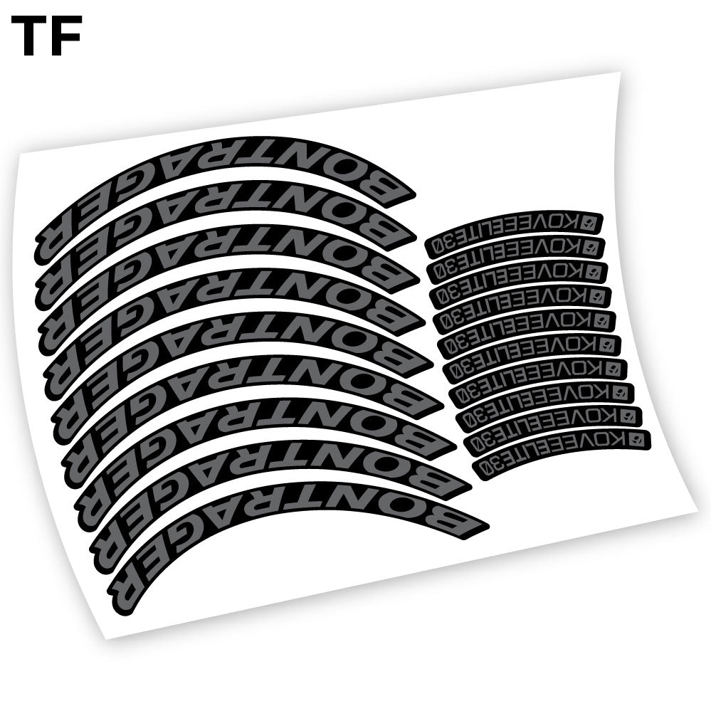 Stickers Bontrager Kovee Elite 30 compatibles Autocollants roues