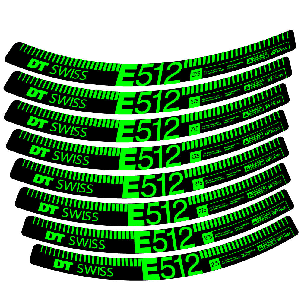 Stickers Dt swiss E512 compatibles Autocollants roues VTT 27.5"