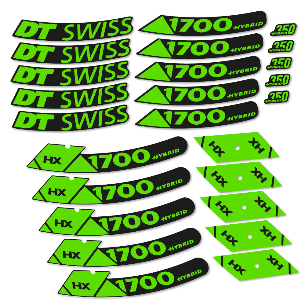Stickers DT Swiss Hybrid HX 1700 Spline 29 compatibles - Autocollants roue vélo VTT