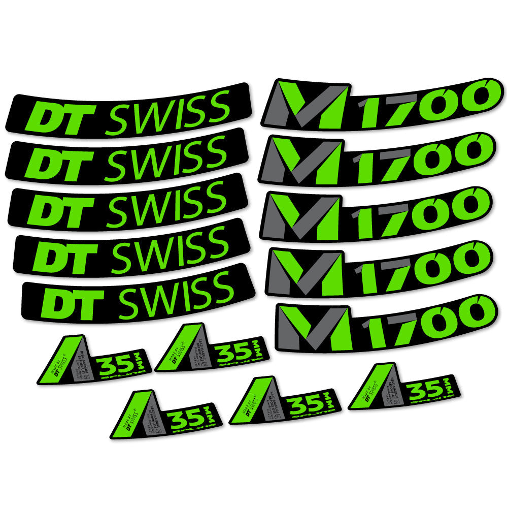 Stickers DT Swiss M1700 35mm compatibles - Autocollants roue vélo VTT