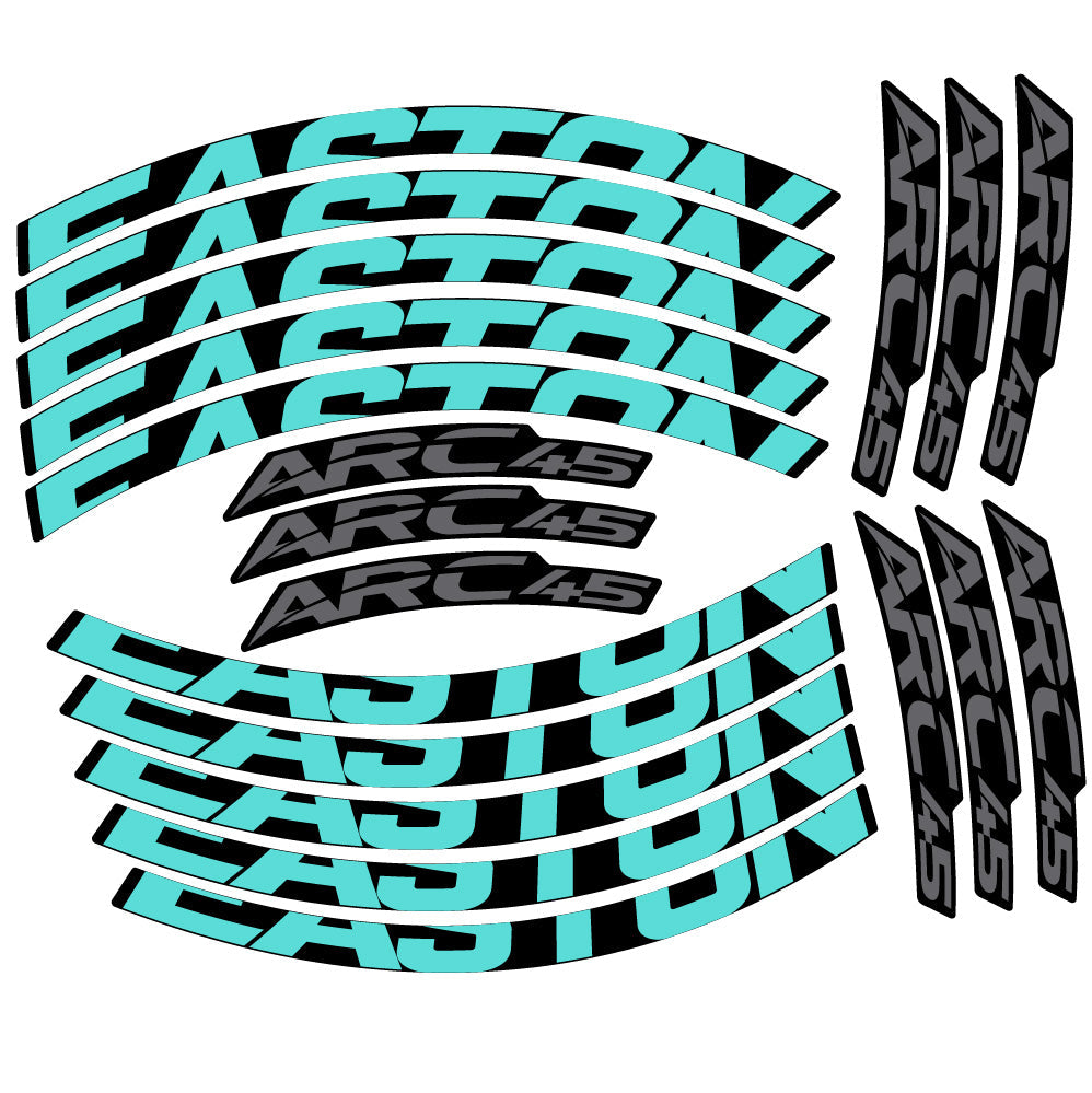 Stickers Easton ARC45 compatibles - Autocollants roue vélo VTT