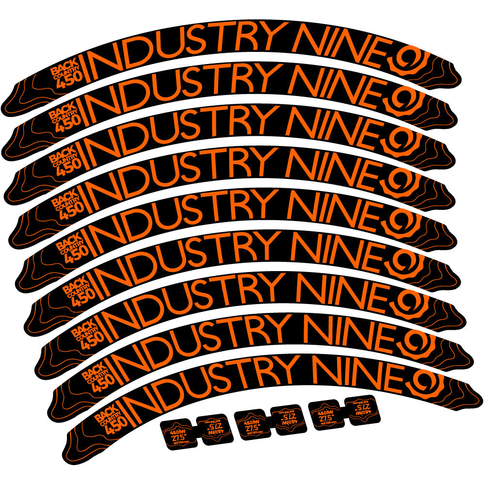 Stickers Industry Nine Back Country 450 compatibles Autocollants roues