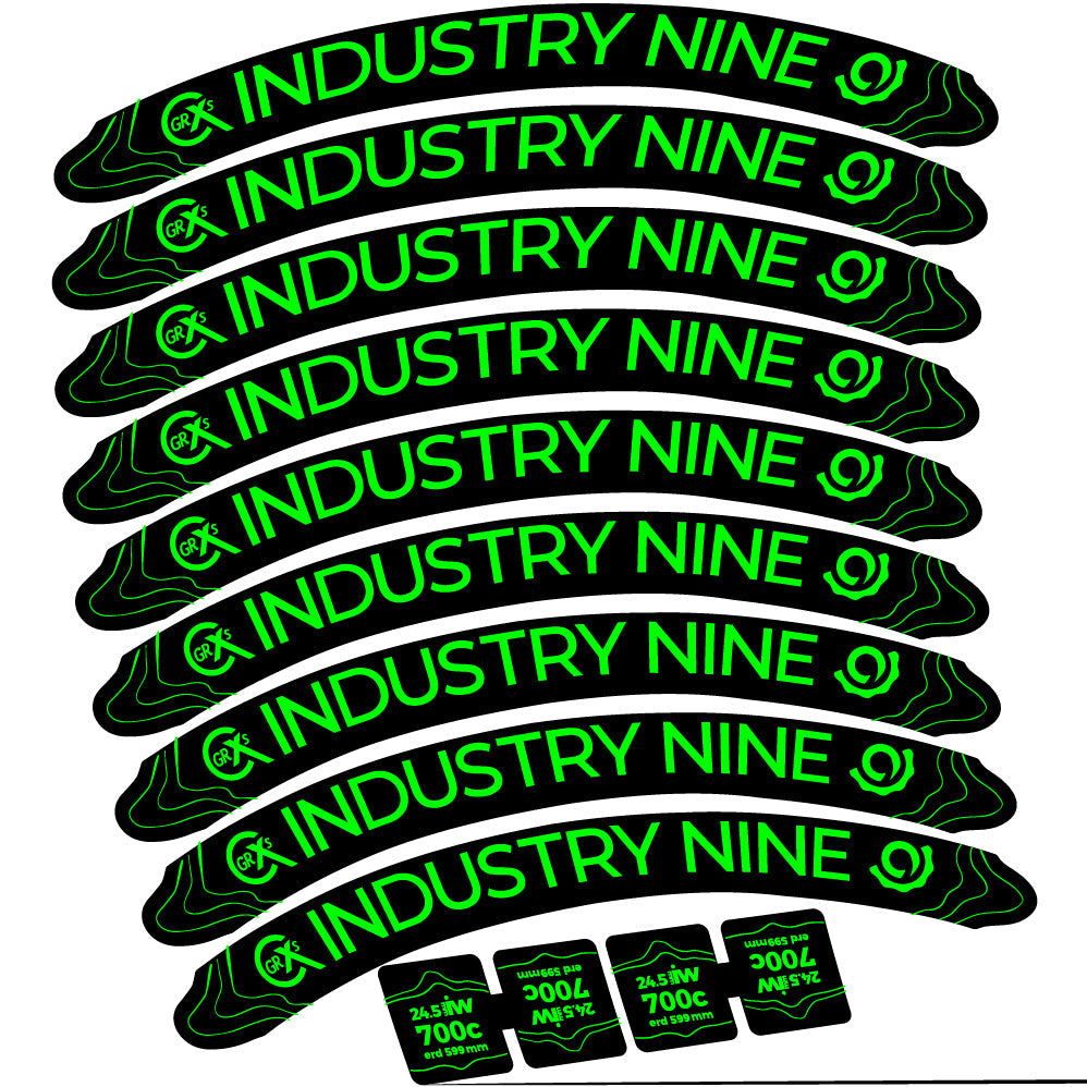 Stickers Industry Nine GRCX compatibles Autocollants roues
