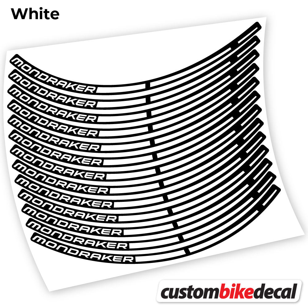 White decal for Mondraker MTB wheel 29" – bike sticker vinyl