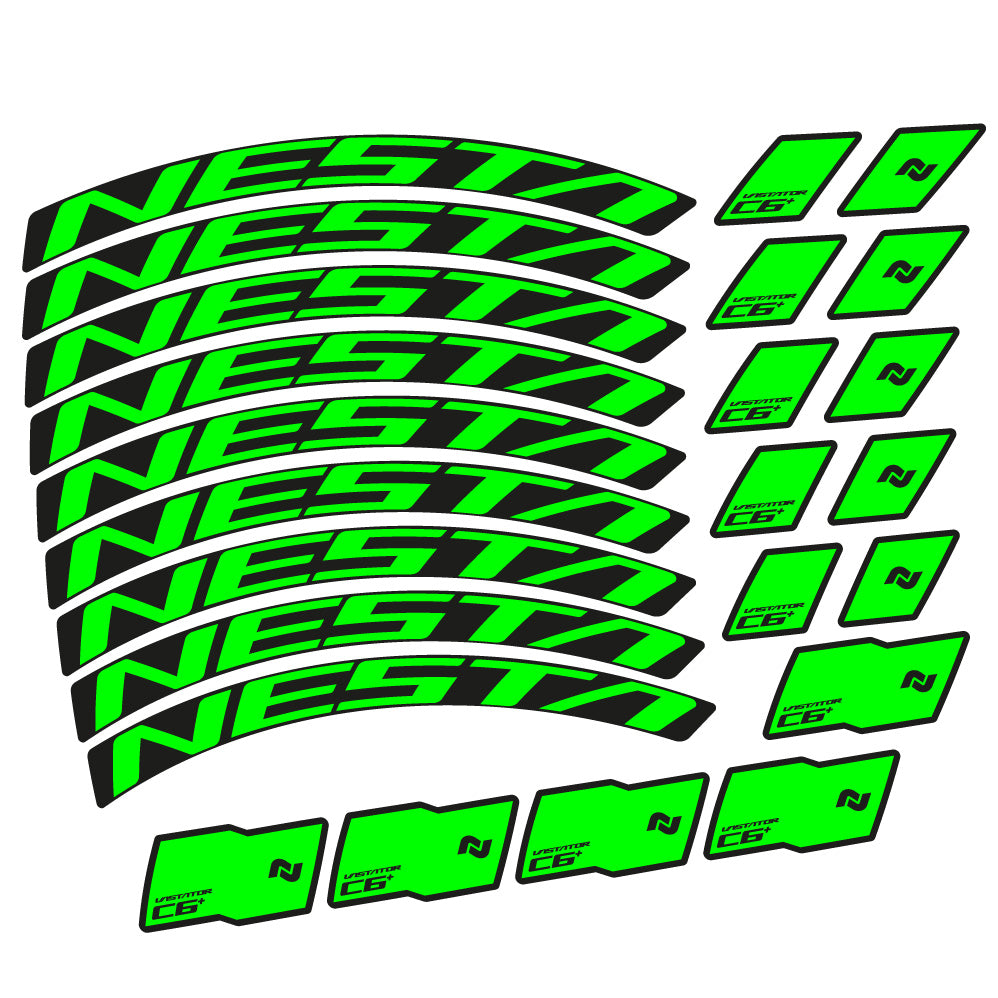Stickers Nesta Vastator C6 compatibles Autocollants roues VTT 29"