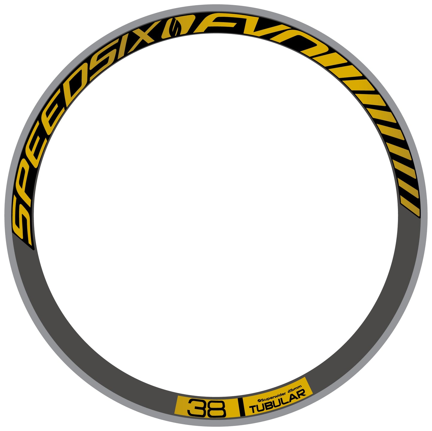 Stickers Route, Speedsix Evo 38. compatibles Autocollants roues Route