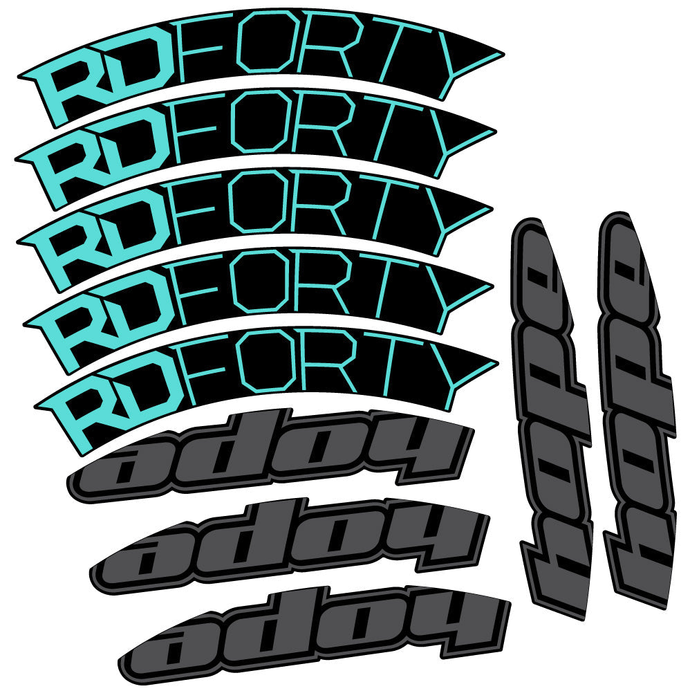 Stickers Hope RD Forty 2020 compatibles - Autocollants roue vélo route