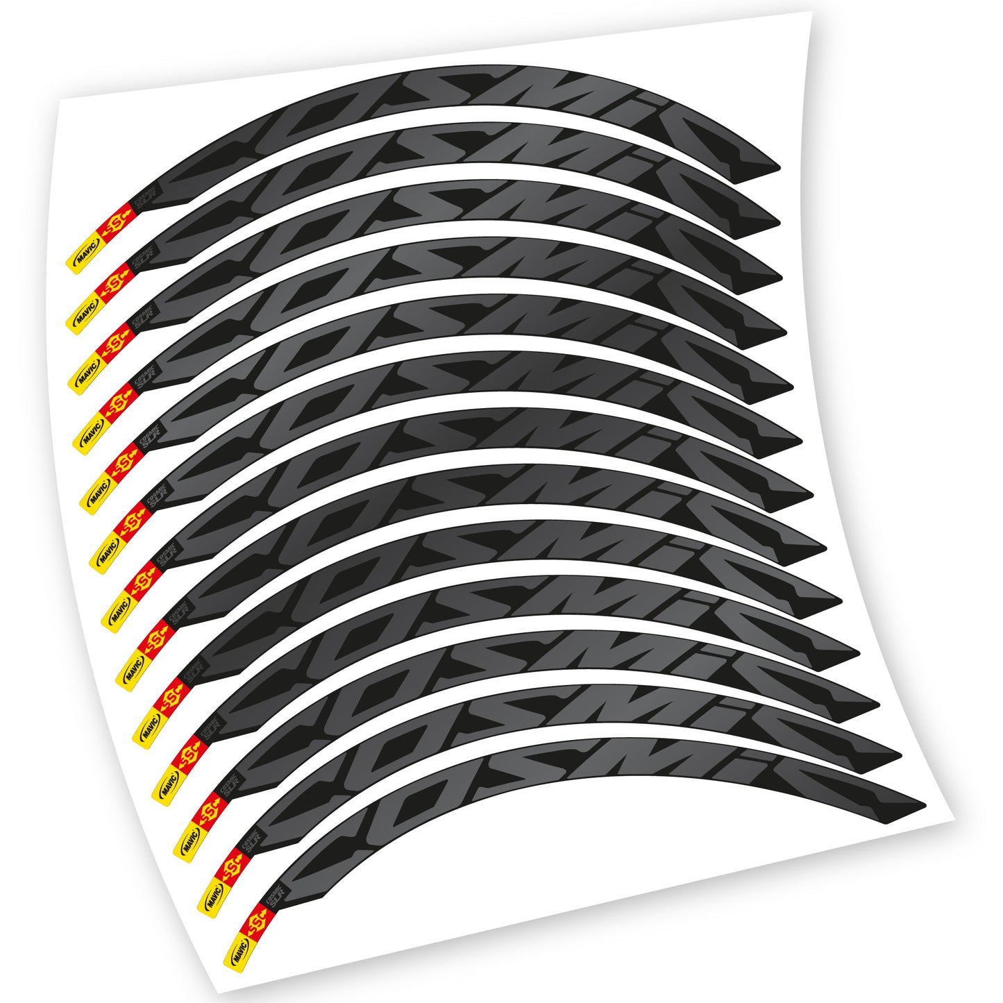 Stickers Route, Mavic Cosmic Carbone SLR compatibles Autocollants roues Route