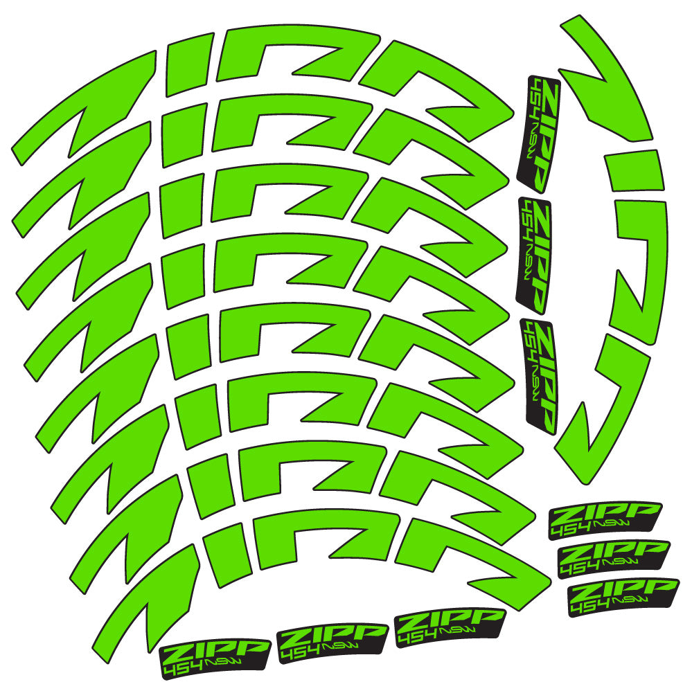 Stickers Zipp 454 NSW compatibles Autocollants roues Route