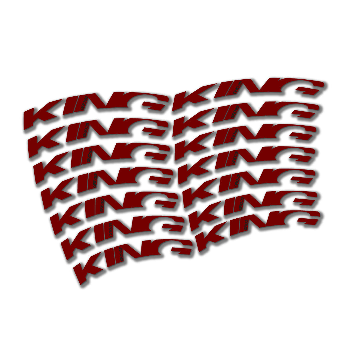 Very Dark Red decal for Chris King GRD23 2023-2026 road wheel – bike sticker vinyl