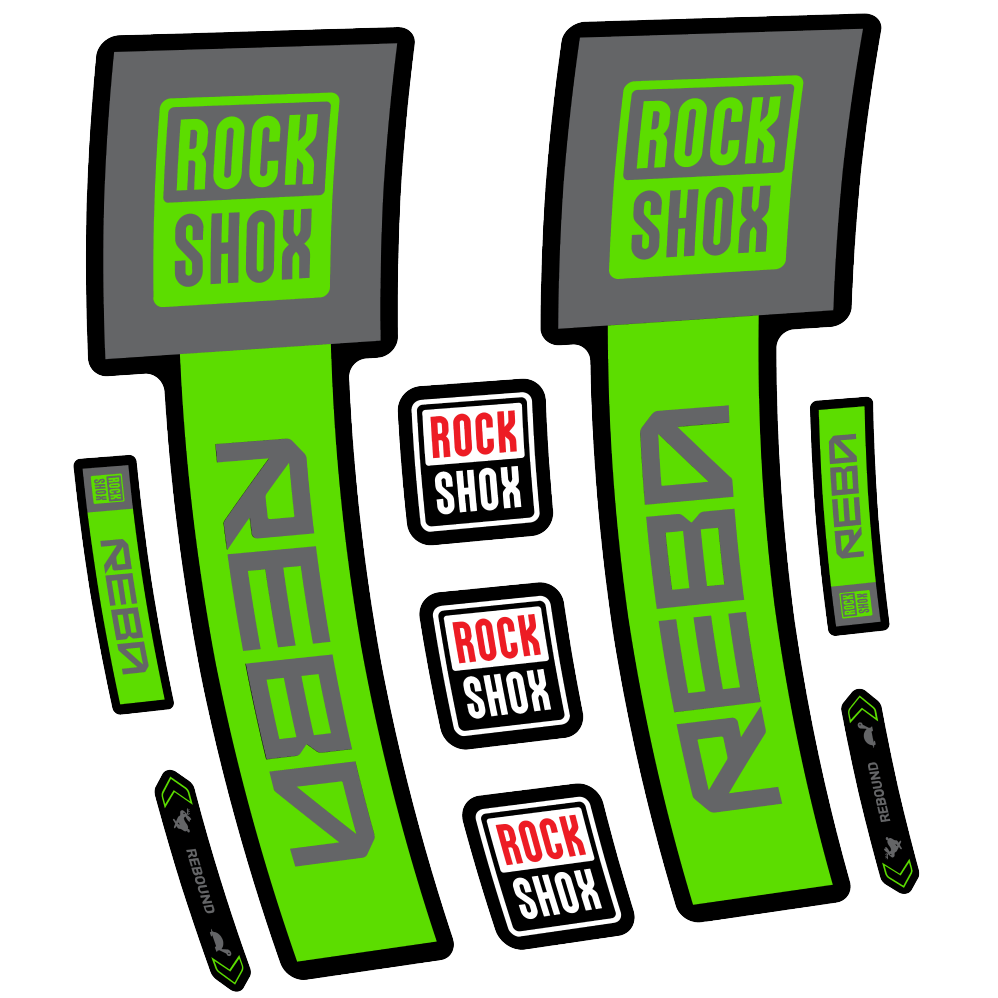 Stickers Rock Shox Reba Base 2025 compatibles - Autocollants fourche VTT