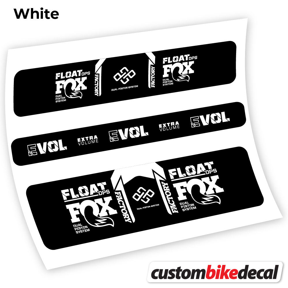 White decal for Fox DPS Factory 2021 Remote rear shock – bike sticker vinyl