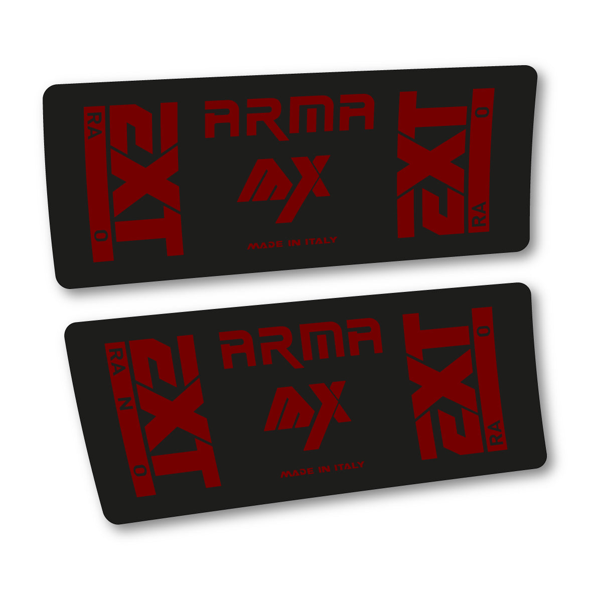 Stickers compatibles EXT Arma MX Pattern 2026 pour amortisseur – autocollants vinyle - Rouge Bordeaux