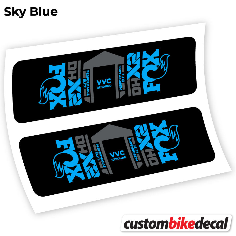Sky Blue decal for Fox DHX2 Elite 2021 rear shock – bike sticker vinyl