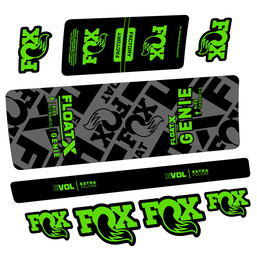 Stickers Fox Float X Genie compatibles Autocollants amortisseur arrière