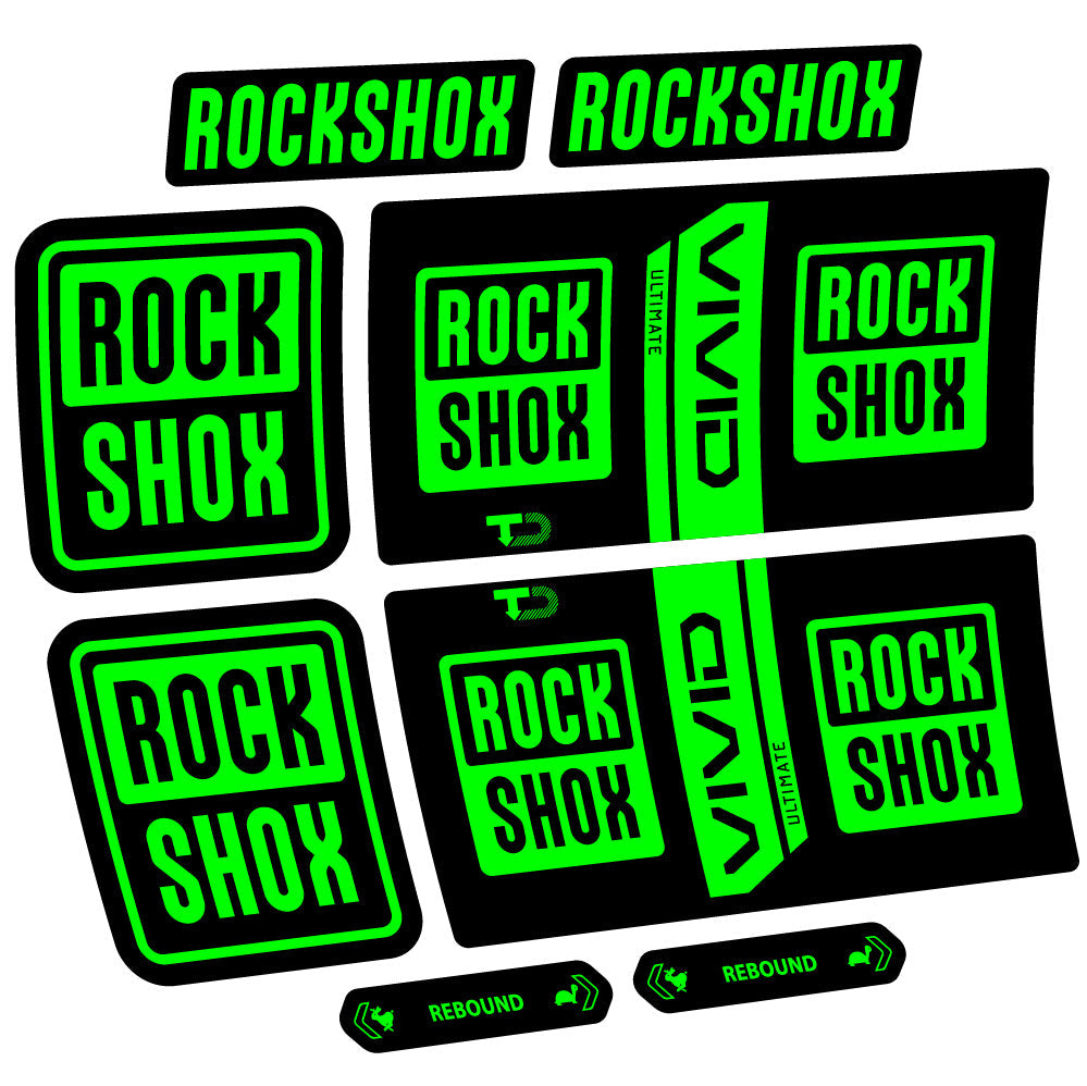 Stickers Rock Shox Vivid Coil Ultimate compatibles Autocollants amortisseur VTT