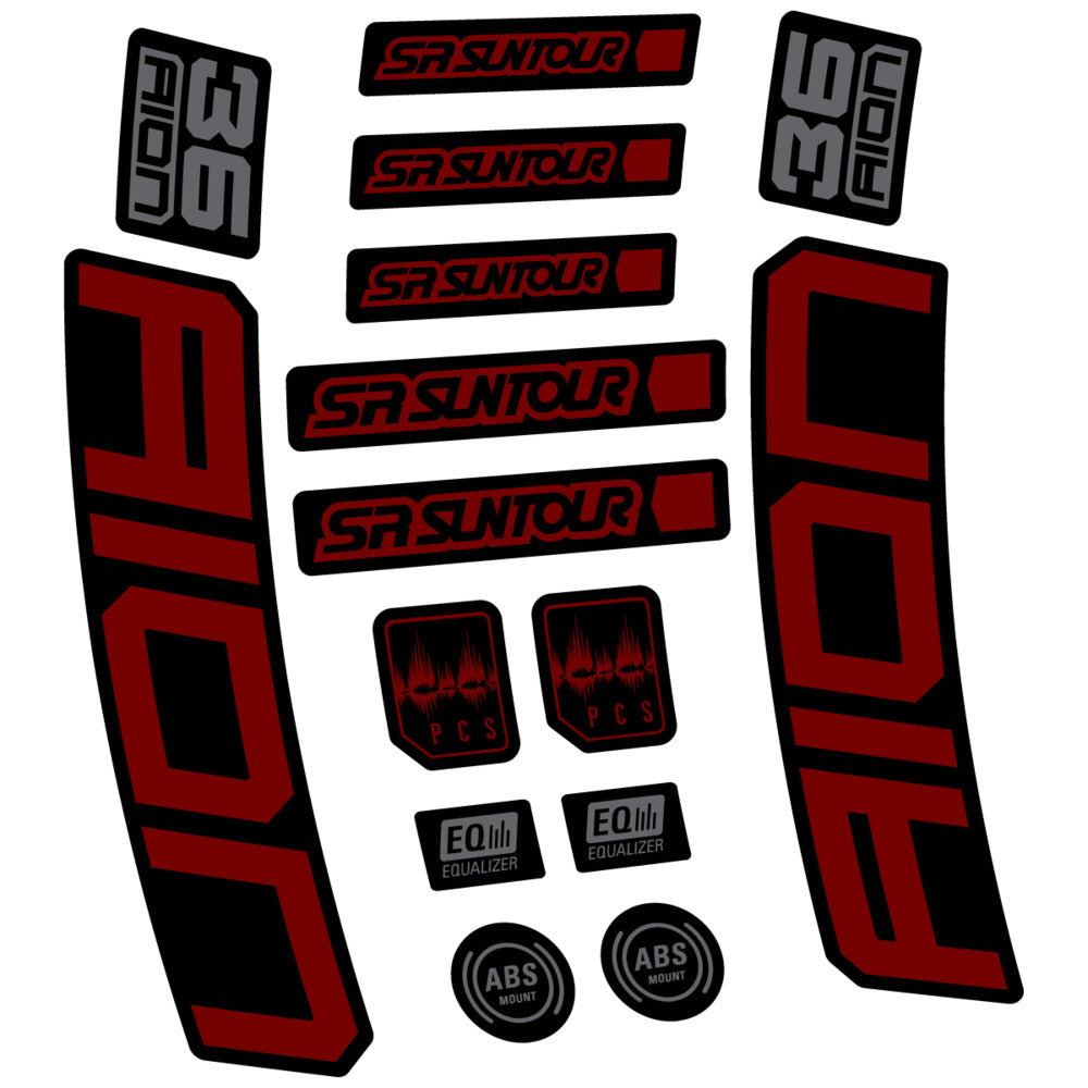 Stickers Compatible Decal SR Suntour Aion 36 Boost Grey 2025 compatibles - Autocollants fourche VTT