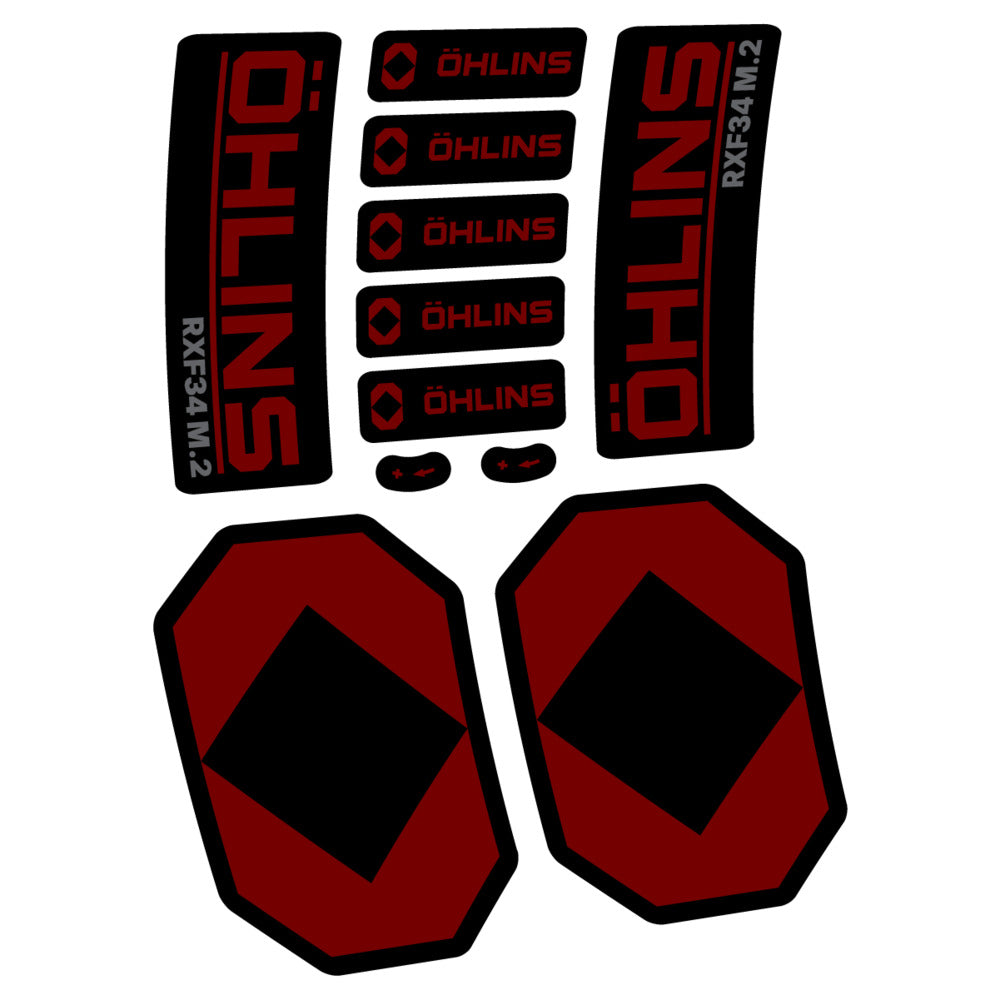Stickers Öhlins RXF 34 M2 2027 compatibles - Autocollants fourche VTT