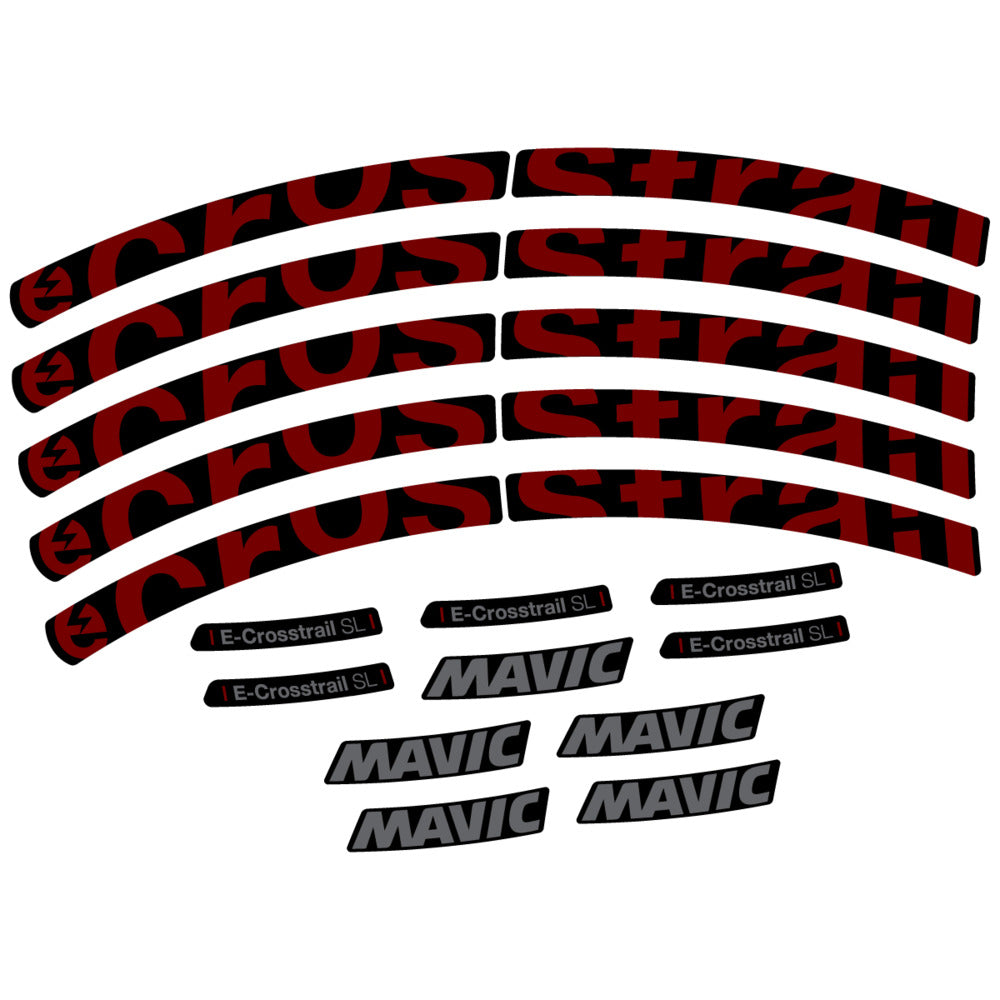 Stickers Compatible Decal Mavic E-Crosstrail SL 2025 compatibles - Autocollants roue vélo VTT