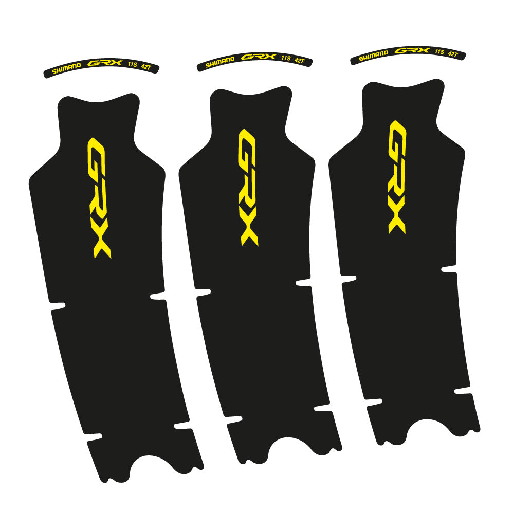Stickers Shimano GRX 11S 42T compatibles Autocollants pédalier