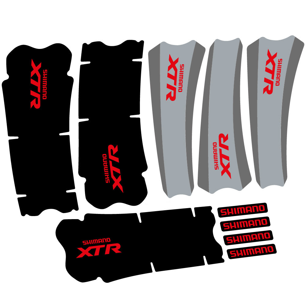 Stickers Shimano XTR M970 compatibles Autocollants pédalier