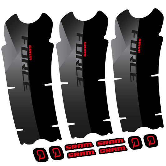 Stickers Sram Force AXS compatibles - Autocollants pédalier vélo