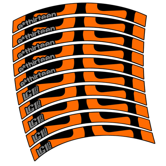 Autocollant E-Thirteen LG1R EN, Roues VTT 29, Vélo vinyle autocollant