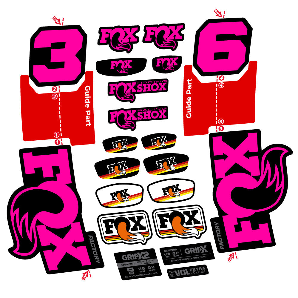 Stickers Fox 36 Factory compatibles Autocollants fourche VTT 29"