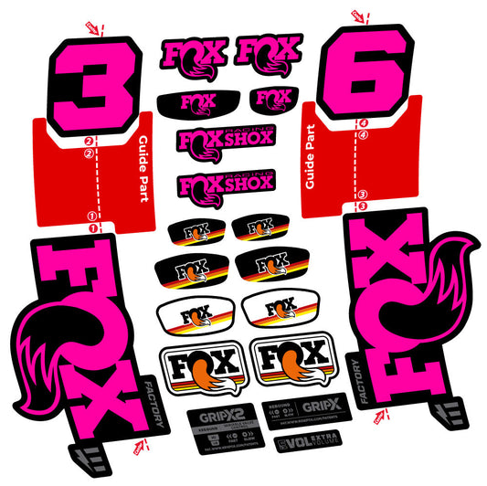 Stickers Fox 36 Factory EOptimized compatibles Autocollants fourche VTT 29"